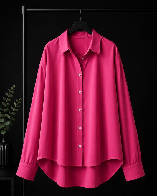 SHOCKING PINK BUTTON DOWN SHIRT