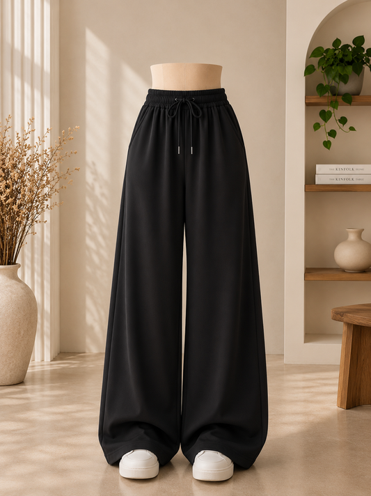 BLACK FLAPPER TROUSER