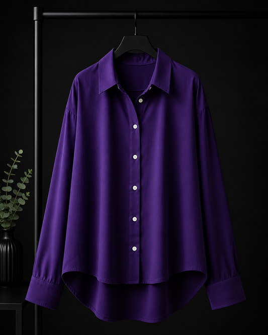 DEEP PURPLE  BUTTON DOWN SHIRT
