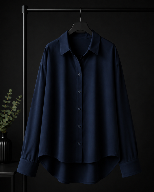 MIDNIGHT BLUE BUTTON DOWN SHIRT