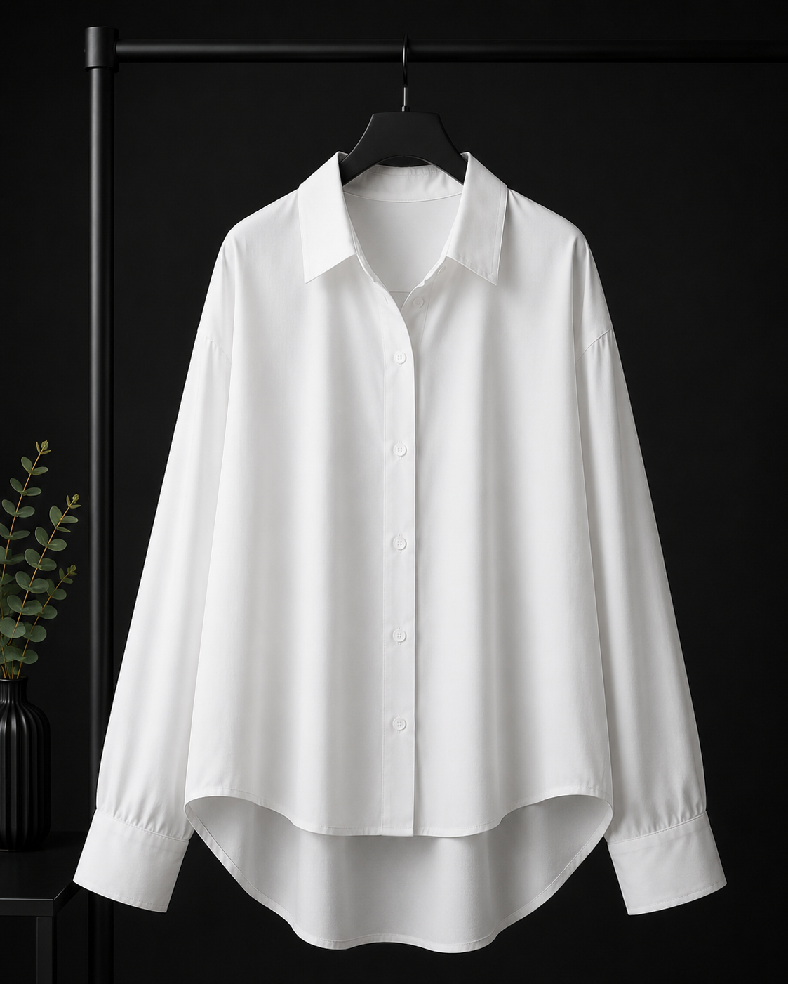 WHITE BUTTON DOWN SHIRT